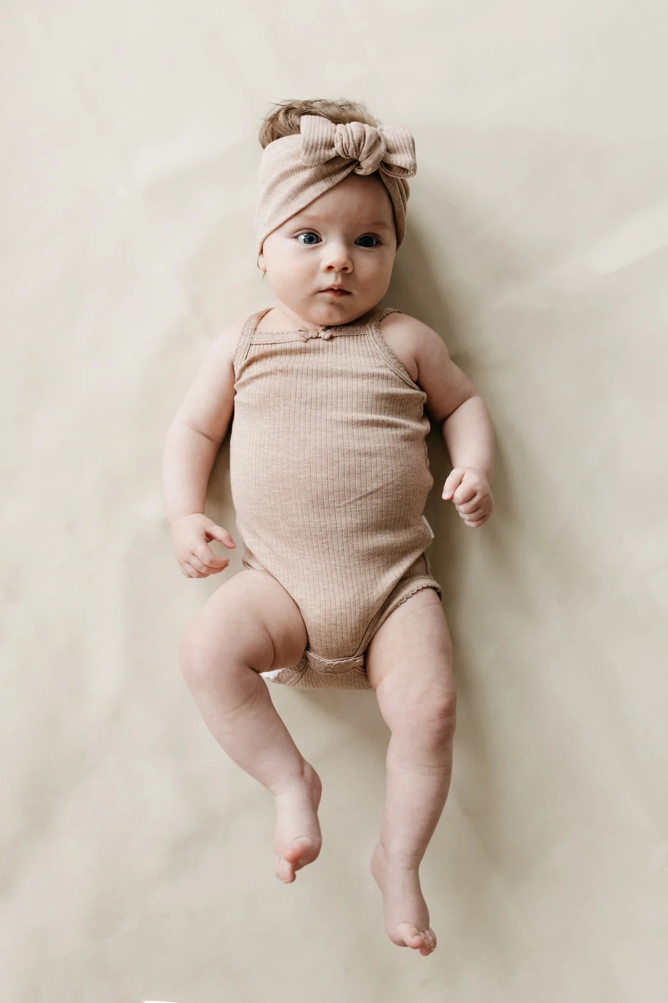 Organic Cotton Modal Singlet Bodysuit- Bunny Marle