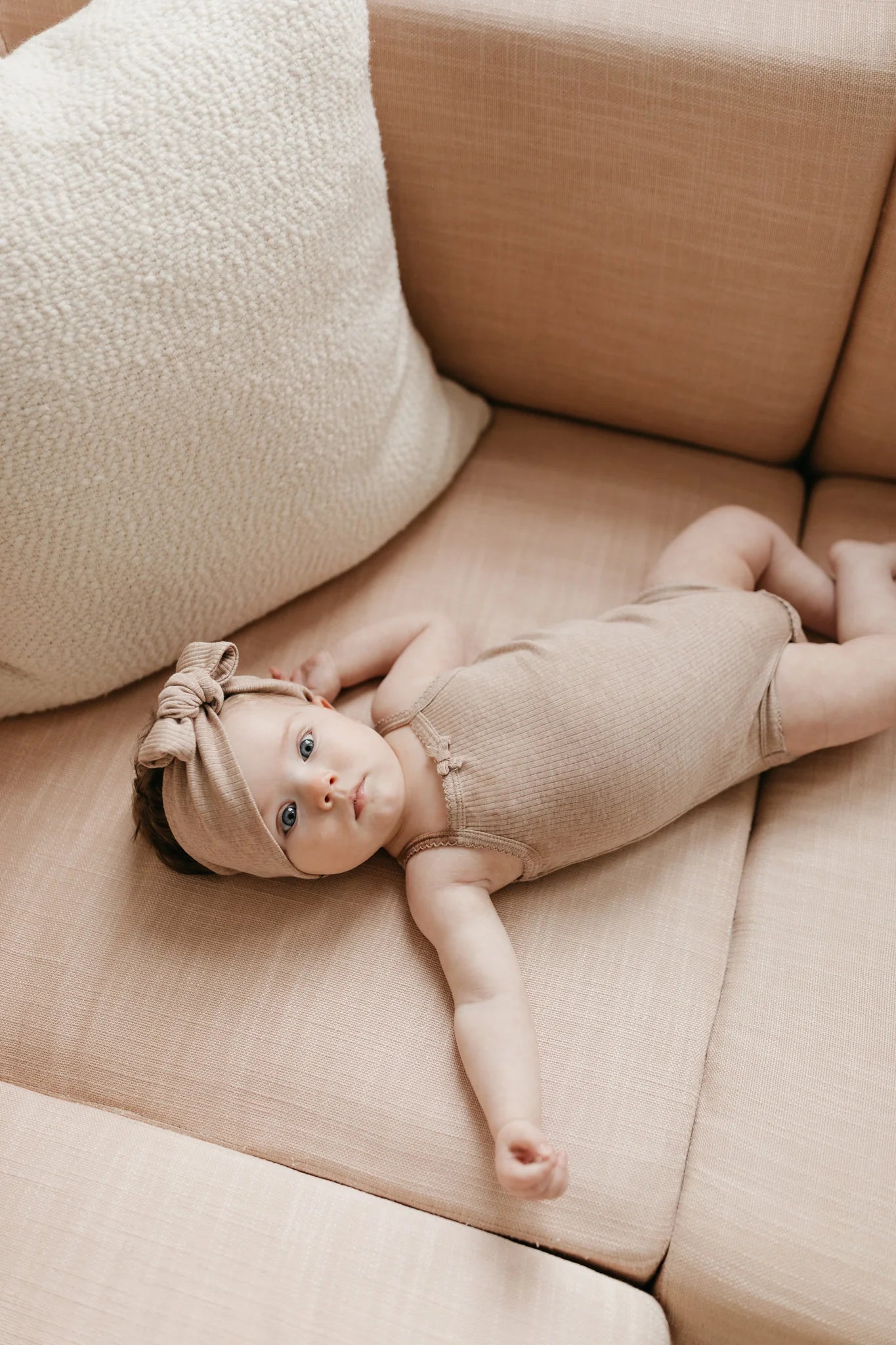 Organic Cotton Modal Singlet Bodysuit- Bunny Marle