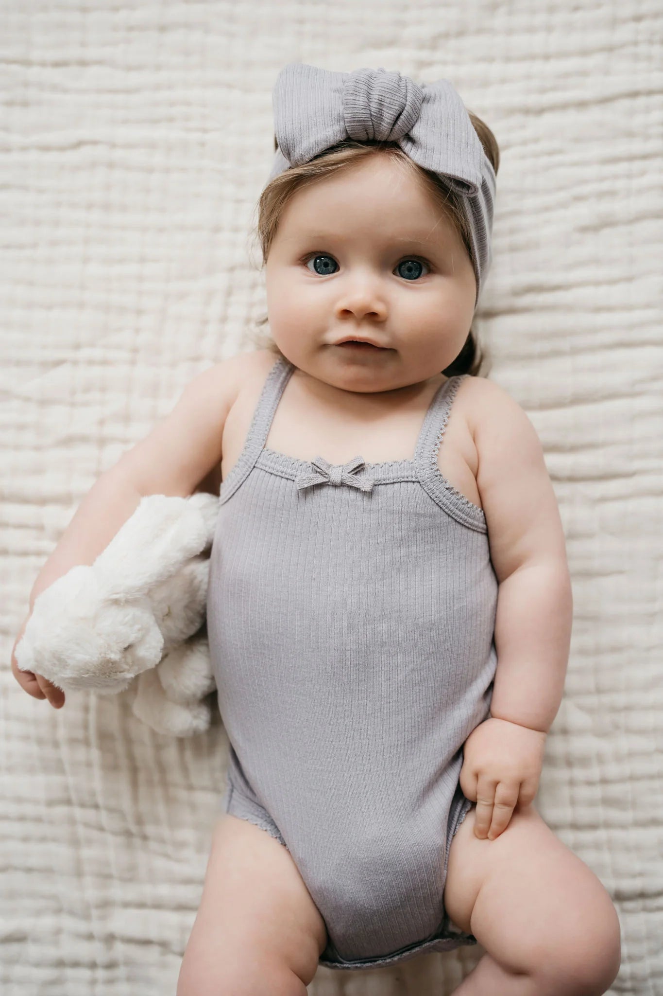 Organic Cotton Modal Singlet Bodysuit- Moon