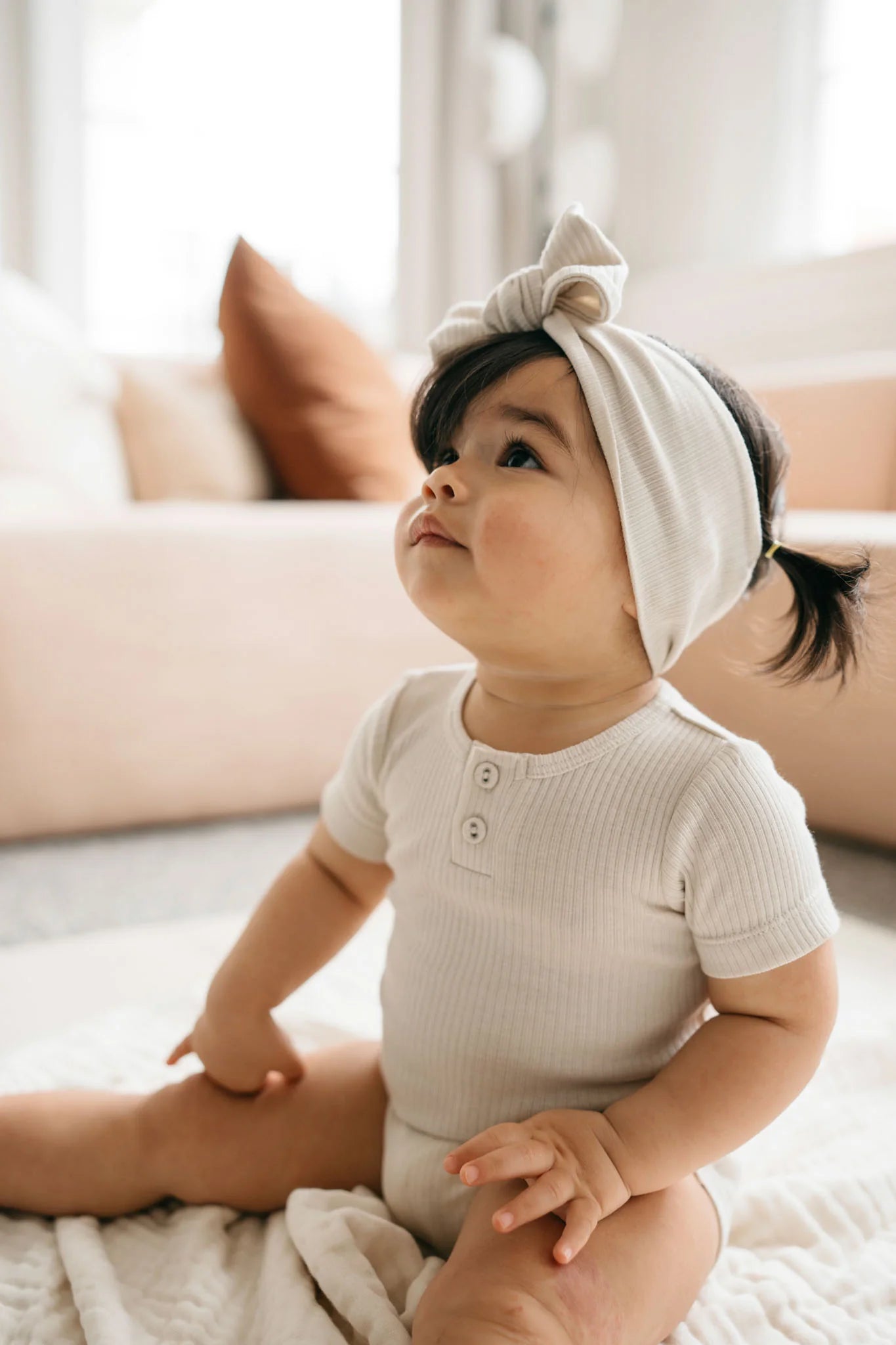 Organic Cotton Modal Tee Bodysuit - Beech
