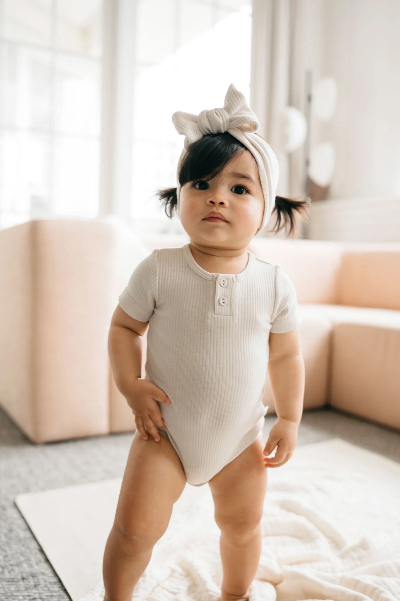 Organic Cotton Modal Tee Bodysuit - Beech