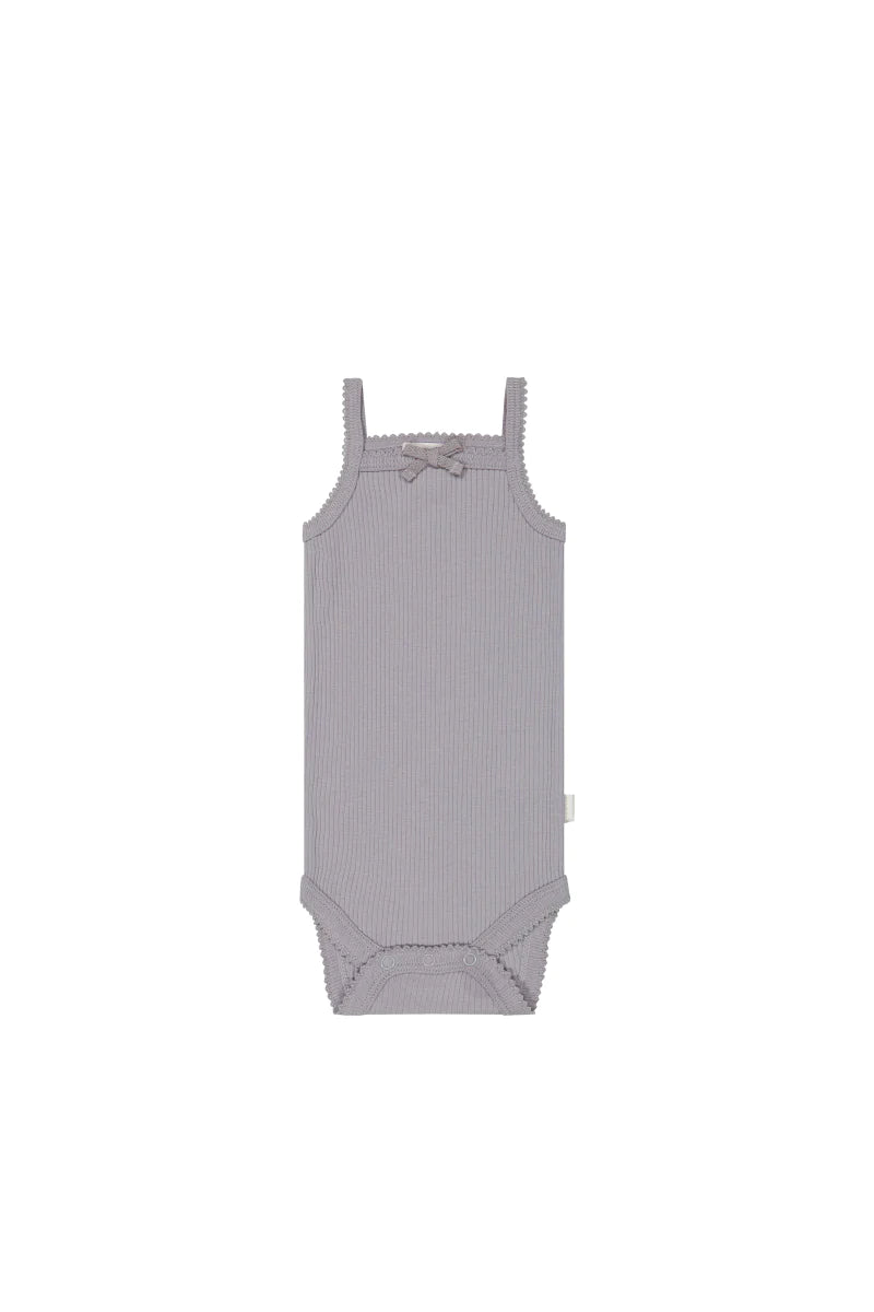 Organic Cotton Modal Singlet Bodysuit- Moon