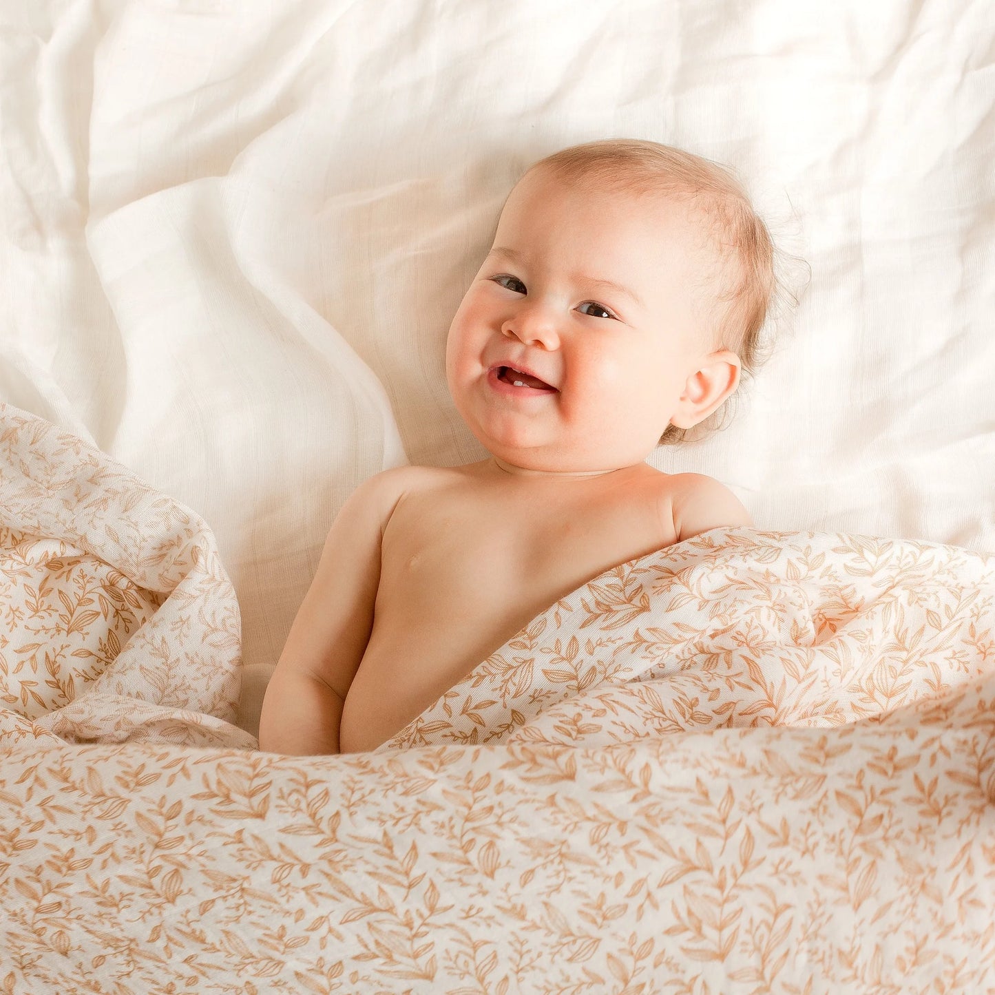 Golden Vines Muslin Wrap Swaddle
