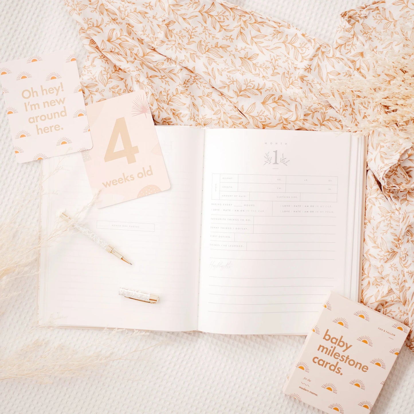 Golden Vines Muslin Wrap Swaddle