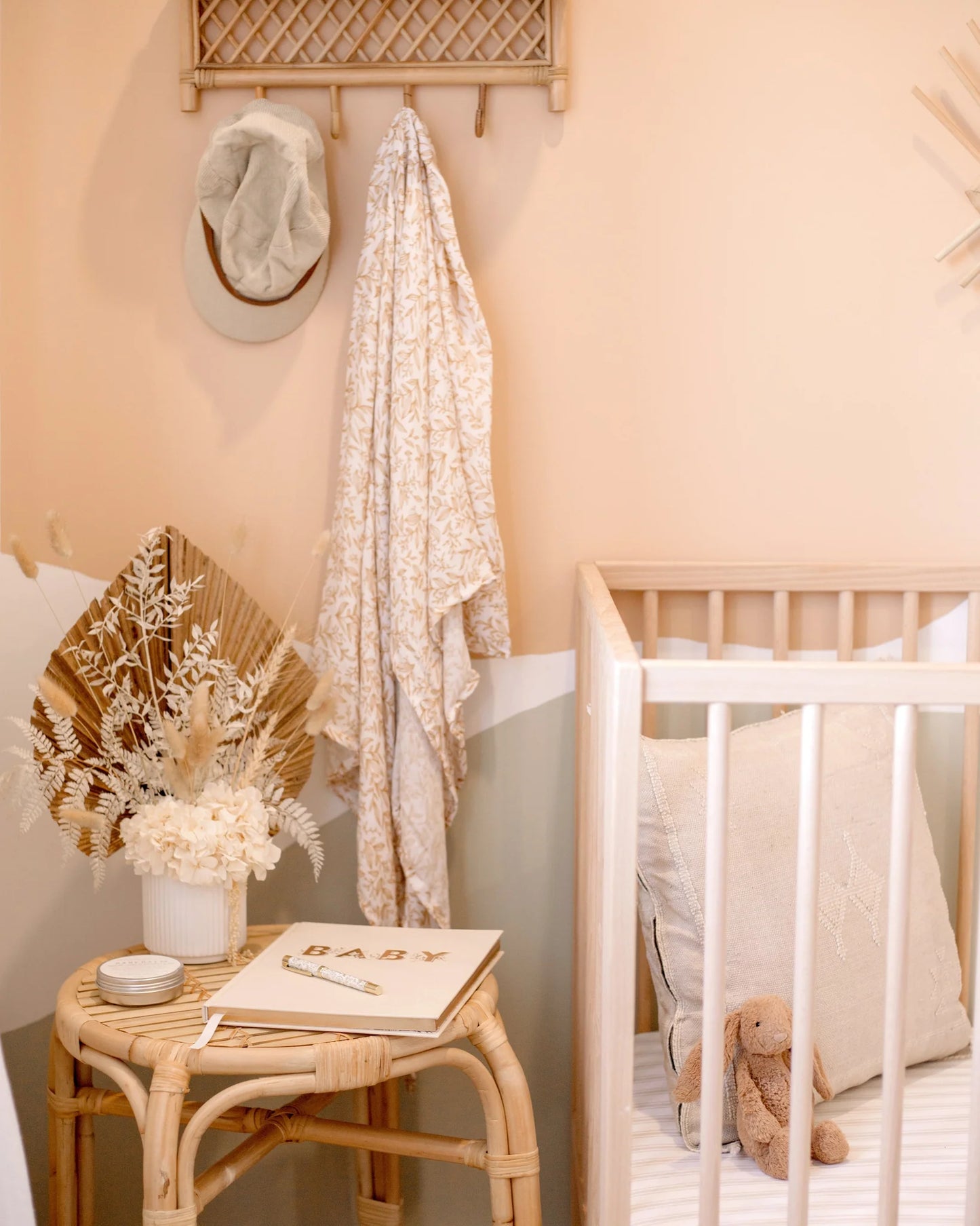 Golden Vines Muslin Wrap Swaddle