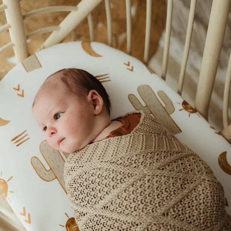 Organic Knit Blanket- Taupe