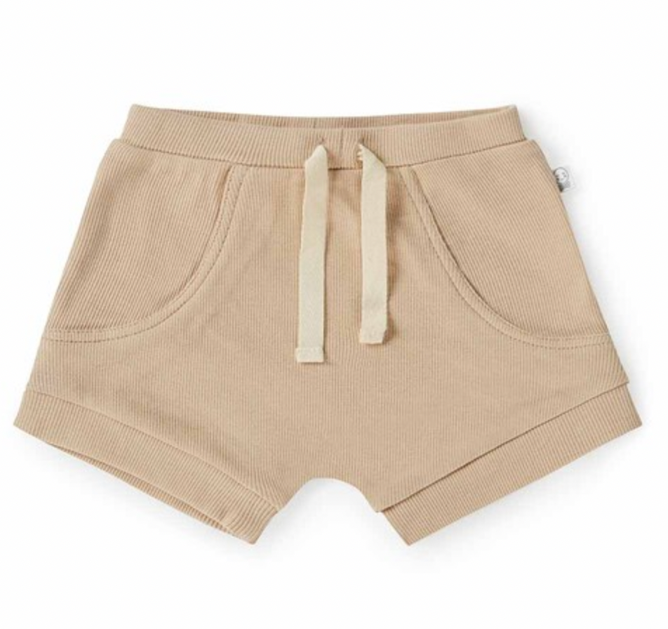 Snuggle Hunny Organic Shorts- Pebble