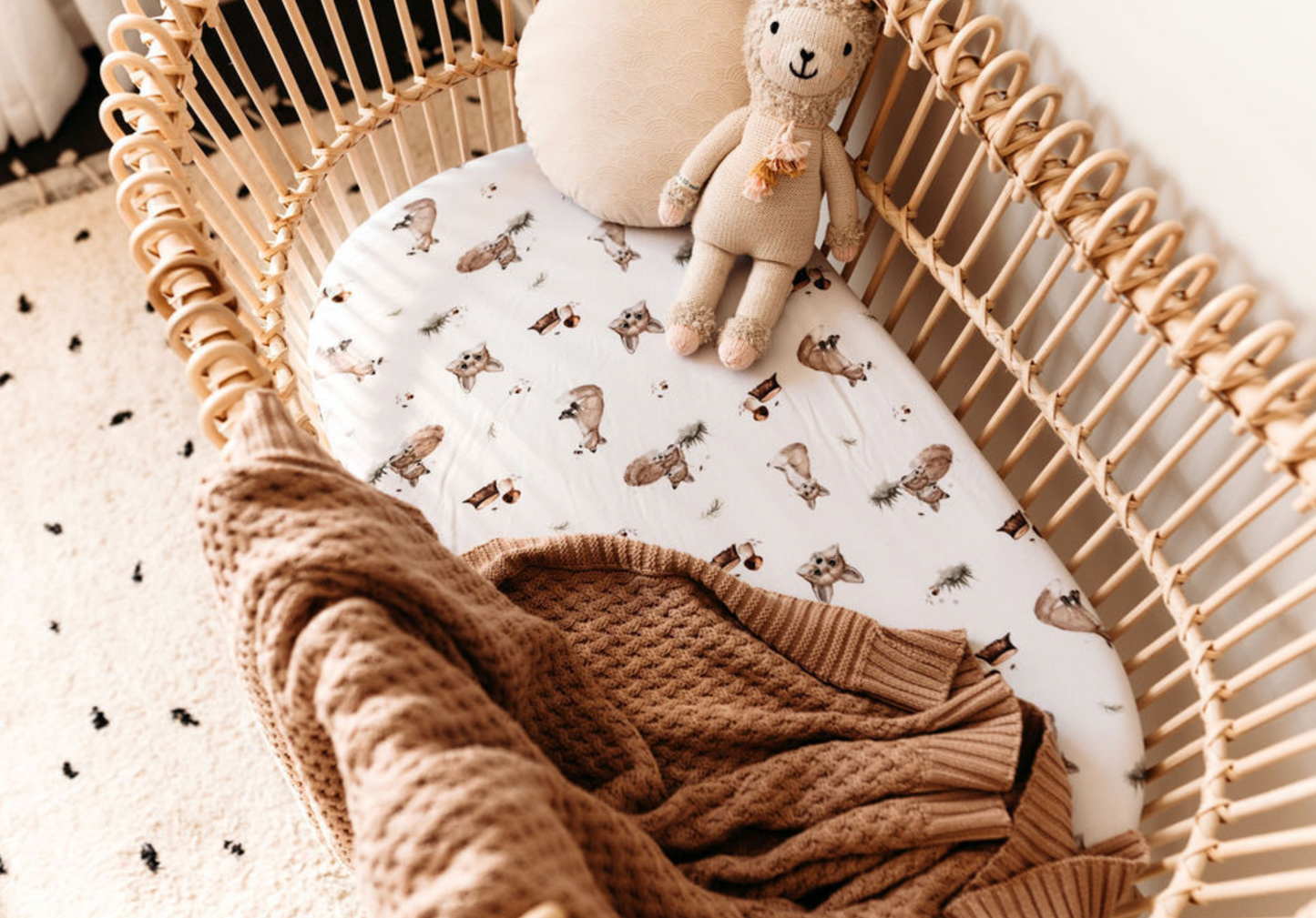 Hazelnut Knitted Baby Blanket