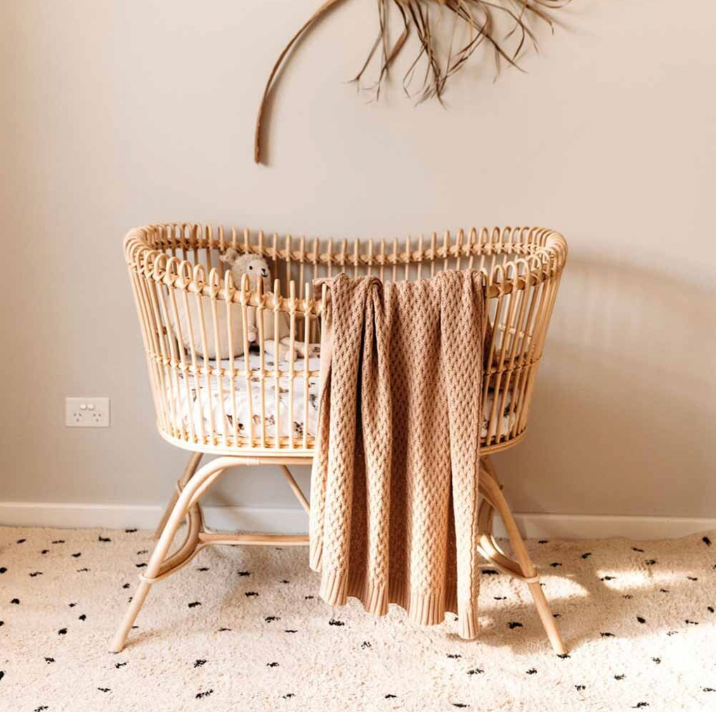 Hazelnut Knitted Baby Blanket