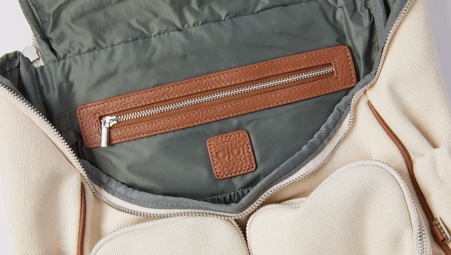 OiOi Canvas Nappy Backpack- Natural