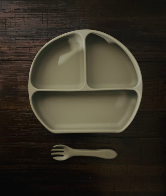 Silicone Plate and Fork Set